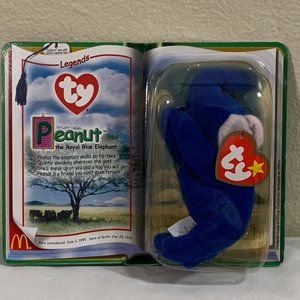Penaut The Royal Blue Elephant. Beanis Babys. New.